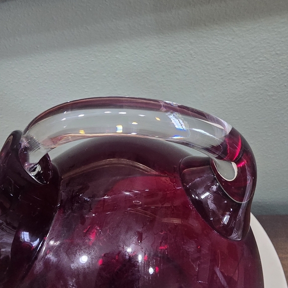 Vintage Cambridge Glass CARMEN Ruby Red Ball Jug, 80oz - Picture 5 of 6